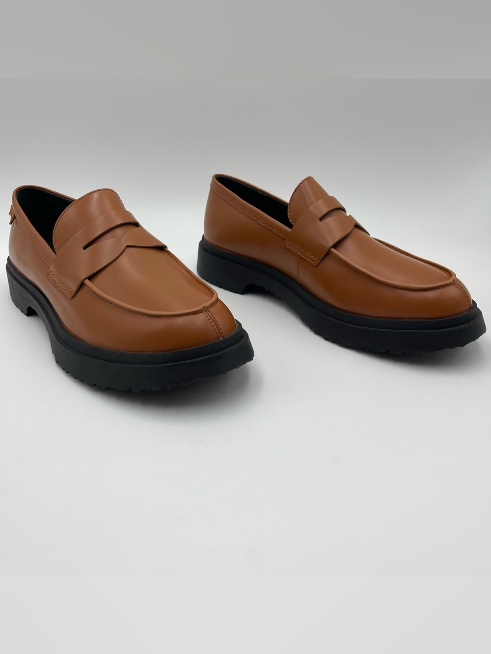 Camper Walden Men Calfskin Brown Leather Loafer Moc Toe Shoes-SZ 9-EU 42-UK 8